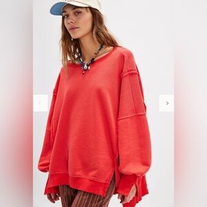 We The Free faded red crewneck sweatshirt